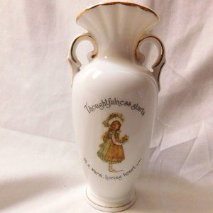 VINTAGE HOLLY HOBBIE PORCELAIN VASE 1974 Thoughtfulness